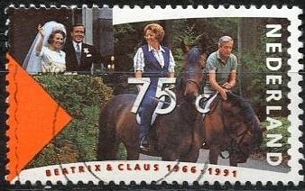 Holanda 1991 Scott 771 Sello º Aniversario Boda Real Beatriz y Claus 75c Pays Bas Netherlands Holland Hollande Olanda 